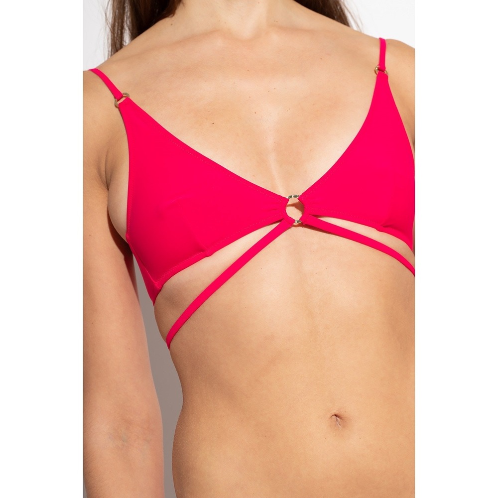 Stella McCartney Fuchsia Pink O-Ring Triangle Bikini Swimsuit Top Size Medium